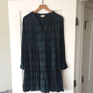 Plaid Green Flannel Dress